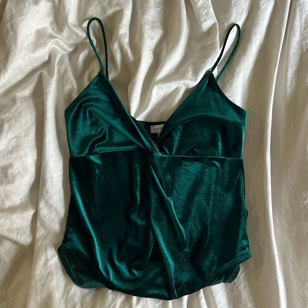 NWOT Topshop Velvet Bodysuit